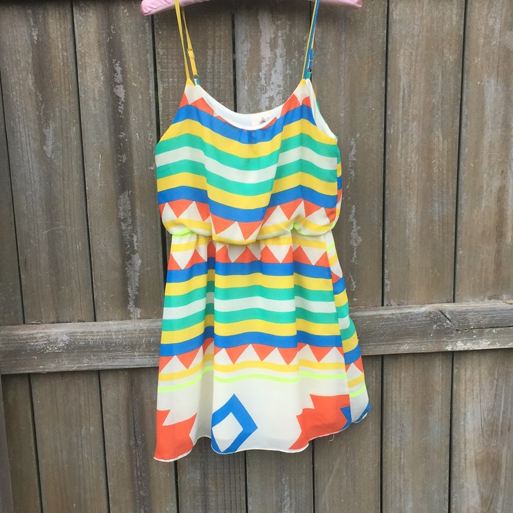 🌈Size small neon striped dress🌈
